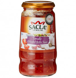 Sacla Tomato & Roasted Garlic Sauce   Glass Jar  420 grams